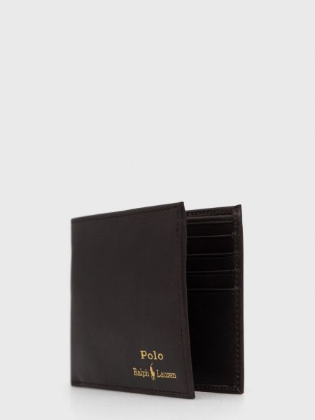 Usnjena denarnica Polo Ralph Lauren rjava