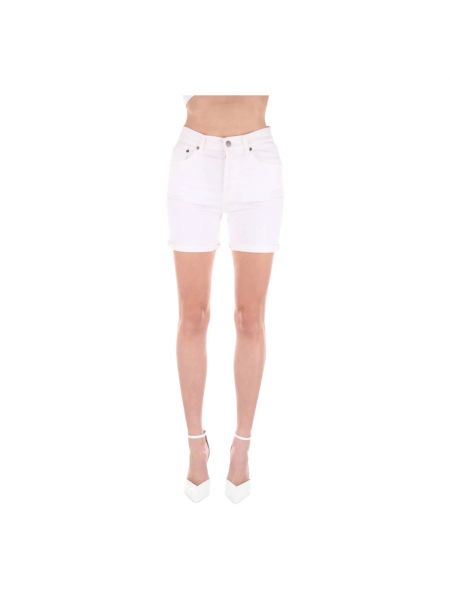 Białe szorty jeansowe Dondup