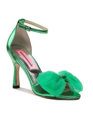 Sandale cu funde Custommade verde