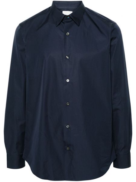 Klasická bavlnená dlhá košeľa Paul Smith modrá