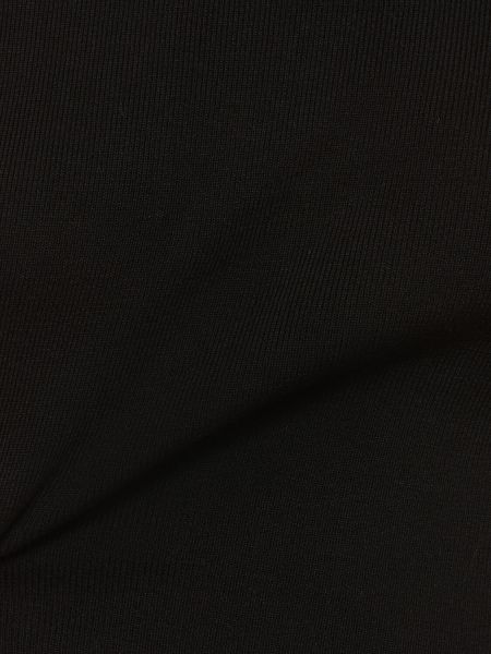 T-shirt di seta di cotone Rabanne nero
