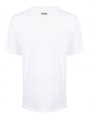 Haftowana koszulka bawełniana Izzue biała