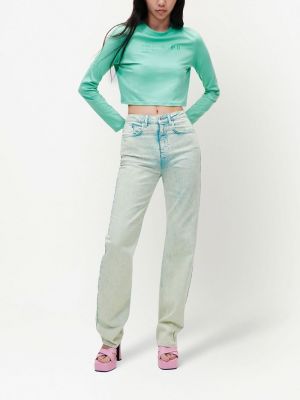 Kokvilnas t-krekls Karl Lagerfeld Jeans zaļš