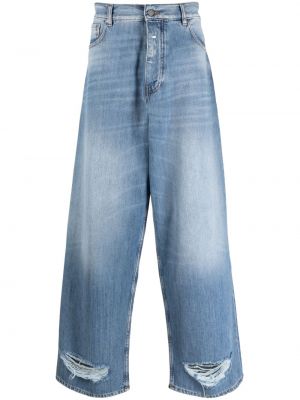 Relaxed fit jeans med sliten Young Poets blå