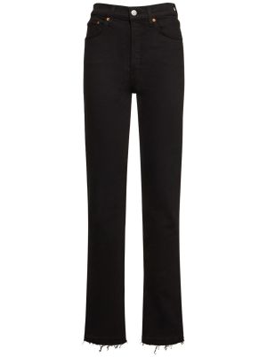 Skinny fit džínsy s vysokým pásom Re/done čierna