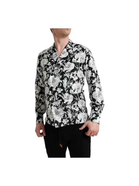 Camisa con botones de seda de flores Dolce & Gabbana