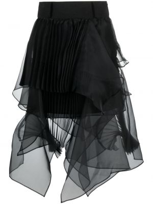 Asymetrická sukňa Sacai čierna