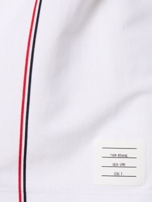Oversize kokvilnas krekls Thom Browne balts