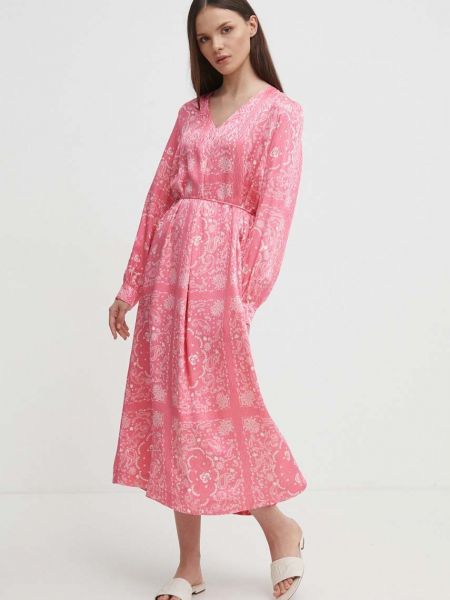 Sukienka midi Mos Mosh różowa