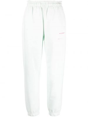 Pantaloni sport din bumbac de culoare solidă cu imagine Monochrome