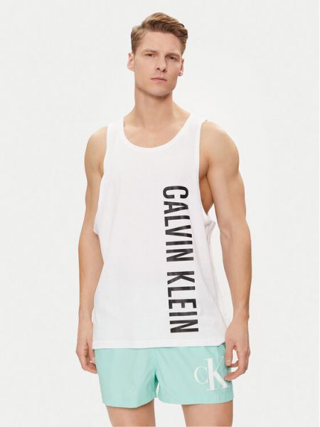 Majica brez rokavov Calvin Klein Swimwear bela