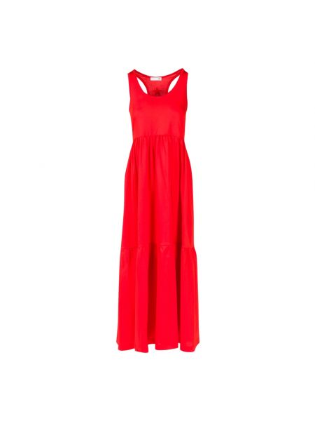 Sukienka długa z dżerseju Douuod Woman czerwona