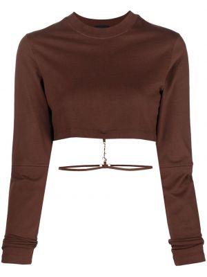 Crop top Jacquemus brun