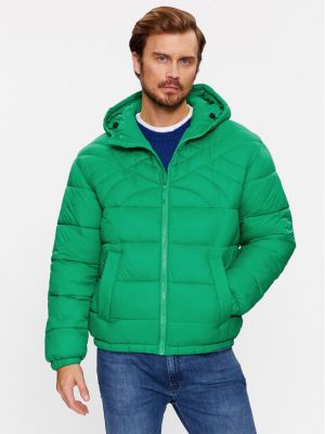 Péřová bunda United Colors Of Benetton zelená