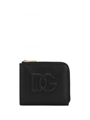 Kožená peňaženka Dolce & Gabbana čierna