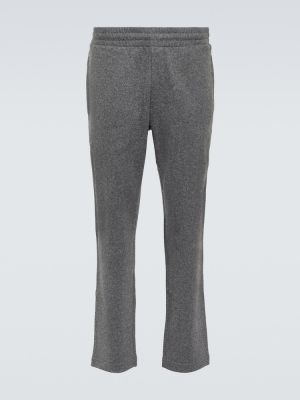 Pantaloni di lana di lana Moncler grigio