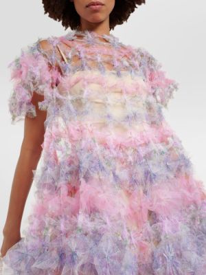 Μίντι φόρεμα από τούλι Susan Fang ροζ