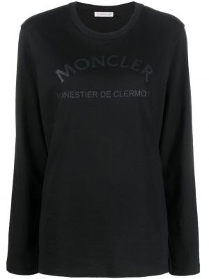 T-shirt con stampa Moncler nero