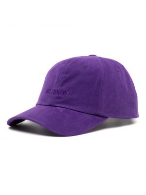 Șapcă cu broderie din bumbac We11done violet