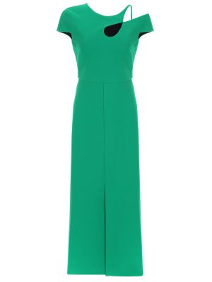 Однотонное вечернее платье Roland Mouret зеленое