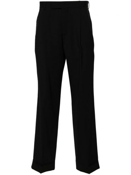 Vlněné rovné kalhoty Pt Torino černé