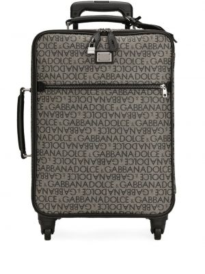Žakárový kufr Dolce & Gabbana šedý