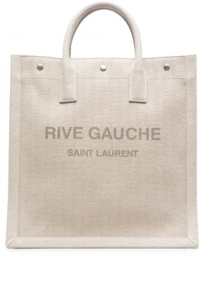 Geantă shopper Saint Laurent bej