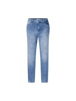 Gestreifte high waist skinny jeans Rich & Royal blau