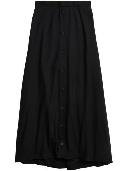 Vlnená dlhá sukňa Balenciaga čierna