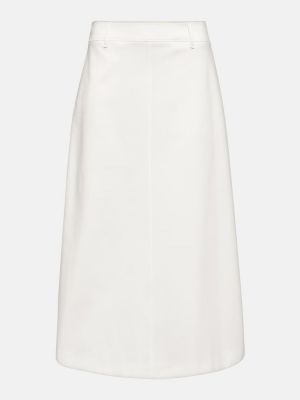 Bavlněné midi sukně Brunello Cucinelli bílé