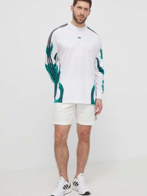 Longsleeve z nadrukiem Adidas Originals biała