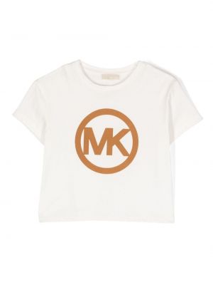 Jersey printti puuvilla t-paita tytöille Michael Kors Kids valkoinen