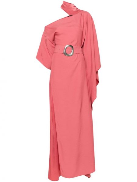 Krepové koktejlkové šaty Taller Marmo ružová