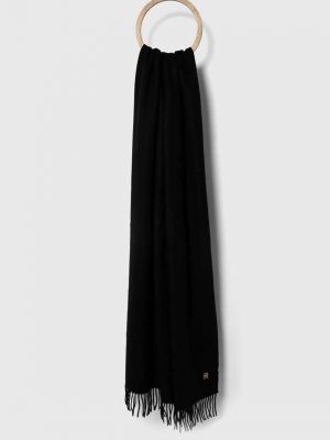 Однотонний вовняний шарф Tommy Hilfiger чорний