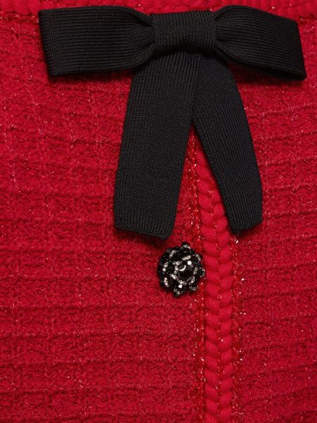Top mit schleife aus baumwoll Self-portrait rot