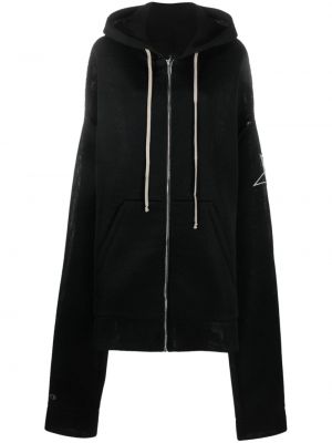 Oversize hoodie mit reißverschluss Rick Owens X Champion schwarz