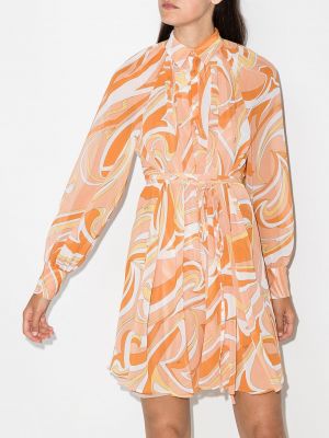 Mini vestido con estampado Emilio Pucci naranja