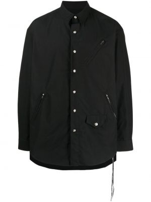 Βαμβακερό πουκάμισο Mastermind Japan μαύρο