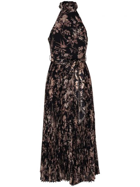 Φλοράλ κοκτέιλ φόρεμα με σχέδιο Zimmermann μαύρο