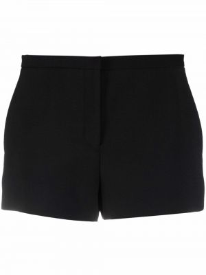 Pantalones cortos de cintura alta de crepé Versace negro