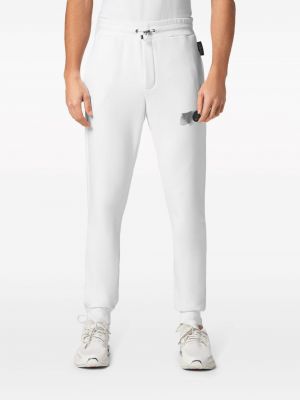 Pantalon de sport en coton Plein Sport blanc