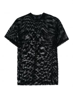 T-shirt à imprimé à motif étoile Mugler noir