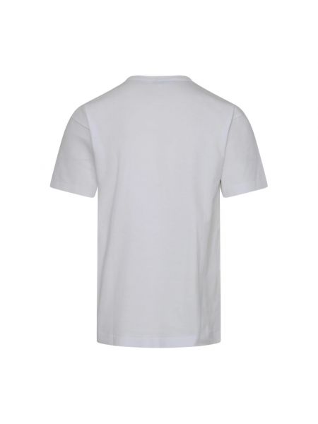 Camiseta de algodón con estampado de cuello redondo Comme Des Garçons Play blanco