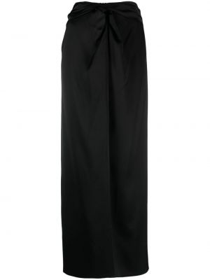 Σατέν maxi φούστα Nanushka μαύρο