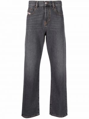 Straight leg jeans a vita bassa Diesel nero