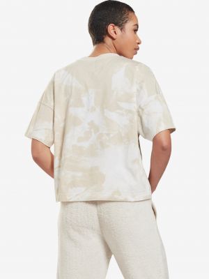 Batikované tričko Reebok béžová