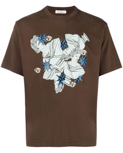 T-shirt aus baumwoll mit print Undercover braun