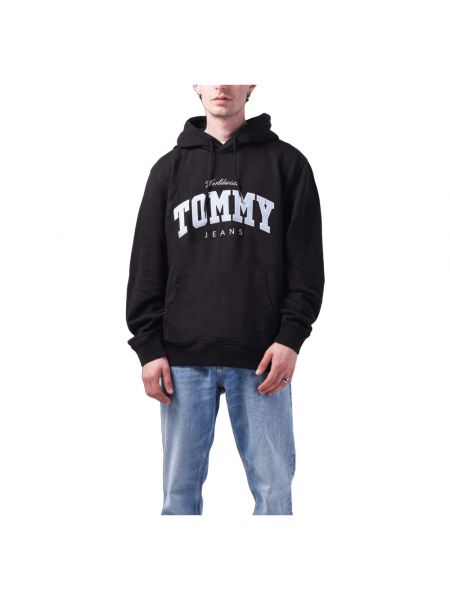 Bluza z kapturem Tommy Jeans czarna