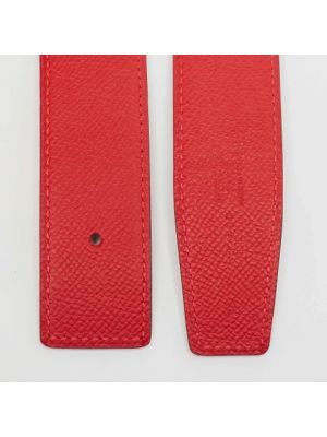 Cinturón de cuero Hermès Vintage rojo