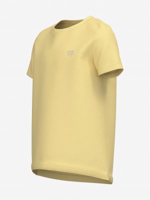 Laza szabású pamut póló Name It - sárga